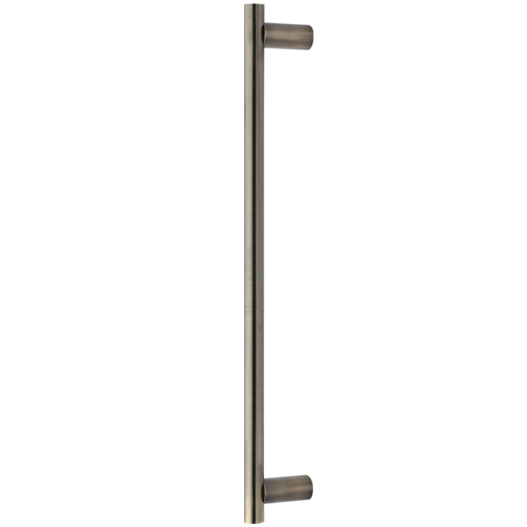 M Marcus Heritage Brass Door Pull Handle 19mm Bar Design 489mm length